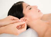 head massage ear